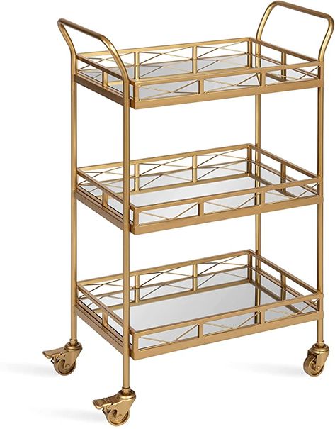 Antique Bar Carts, Kitchen Utility Cart, Bar Serving Cart, Metal Bar Cart, Office Waiting Rooms, Gold Bar Cart, Island Stools, Stools For Kitchen Island, Bar Mirror