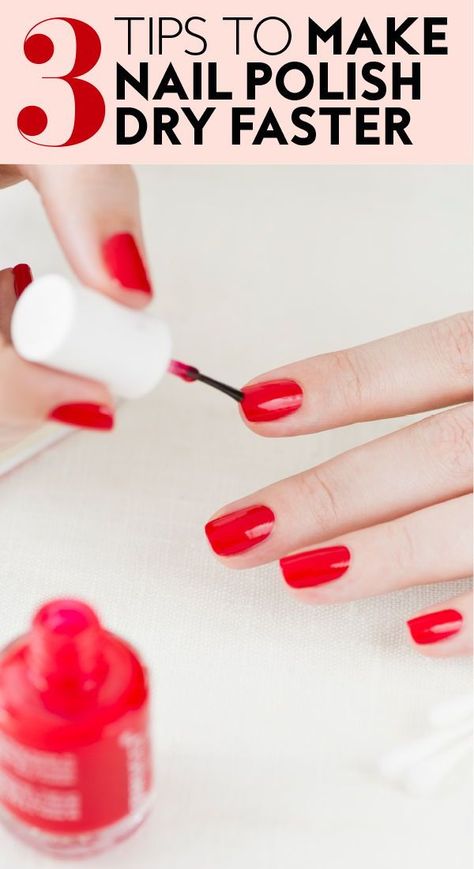 3 tips to make #NailPolish dry faster. #NailTips #AtHomeManicure #PaintingNails #Manicure #Mani #FastDryingManicure French Tip Nail Polish, Nail Painting Tips, Glitter Pedicure, Nail Polish Dry Faster, Fast Drying Nail Polish, Opi Nail Polish Colors, Dry Nails Fast, Fast Nail, Nail White