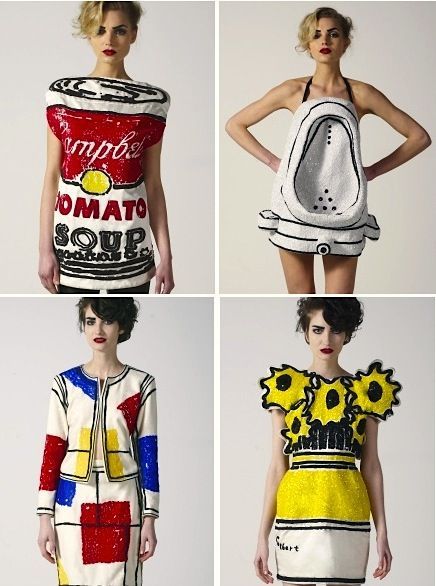 Andy Warhol Inspired, Pop Art Fashion, Creation Couture, Creative Halloween Costumes, Textiles Fashion, Diy Halloween Costumes, Fashion Editorial, Andy Warhol, Mode Inspiration