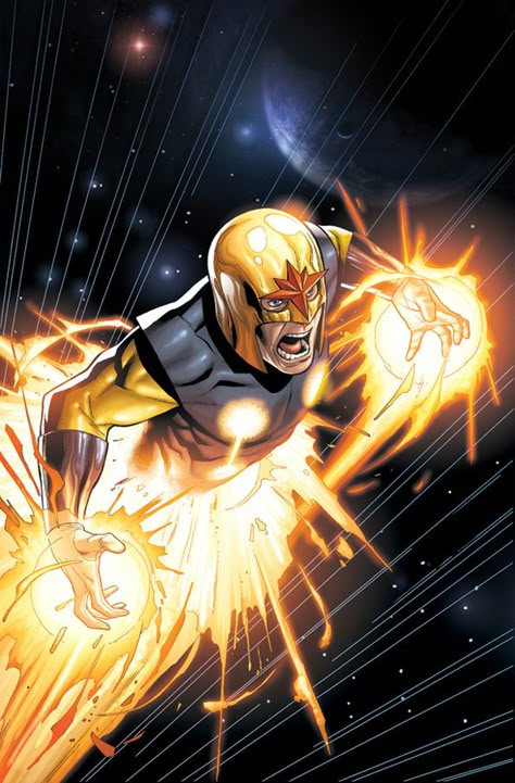 Nova Marvel | To a reader who may be new to Marvel Adventures Super Heroes (MASH ... Nova Marvel, Marvel Nova, New Warriors, Comic Book Artwork, Hero 3, Marvel Comic Character, Male Character, Marvel Comic Books, Marvel Comics Art