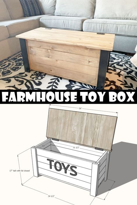 19 Create Free DIY Toy Box Ideas And Plans Handmade Toy Box Ideas, Diy Large Toy Chest, Wood Toy Chest Plans, How To Build A Toy Box Diy, How To Make A Toy Box Wood, Toy Box Plans How To Build, Toy Box Ideas Diy, Dyi Toy Box, Diy Wooden Toy Box Ideas