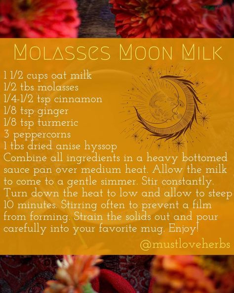 Gingerbread Cookie Dip, Creamy Oat Milk, Moon Milk Recipe, Anise Hyssop, Good Digestion, Moon Milk, Good Sources Of Calcium, Moon Time, High In Fiber