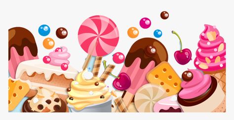 Candy Land Clipart, Dessert Clipart, Candy Art, Clip Art Borders, Candy Land, Happy Birthday Wishes, Hd Images, Png Download, Free Png