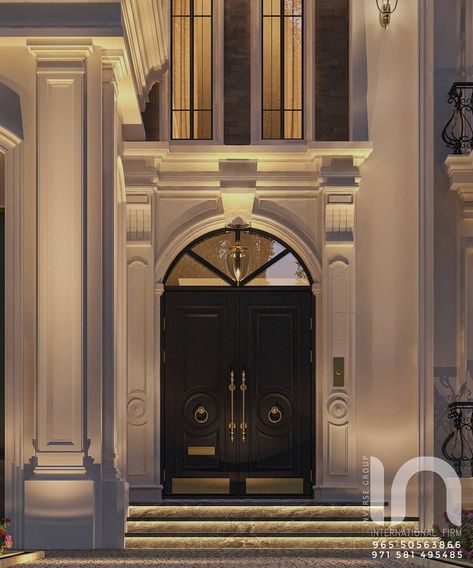 INVERSE GROUP | Design & Built on Instagram: “How Important Is The Grand Entrance Of Your Home?  Designed By Inverse Group  #design #artist #exteriordesign #architecturelovers #classic…” Grand Doors Entrance House, Grand Main Door Design Entrance, Main Door Classic Design, Grand Door Entrance, Luxury Grand Entrance, Villa Door Entrance, Beautiful Doors Entrance, Luxury Home Entrance, Grand Entrance Door