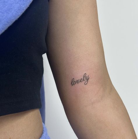 Sugar Tattoo, Lovely Tattoo, Lucky Tattoo, Writing Tattoos, London Tattoo, Tattoo Script, Small Tattoo Designs, Baby Tattoos, Word Tattoos