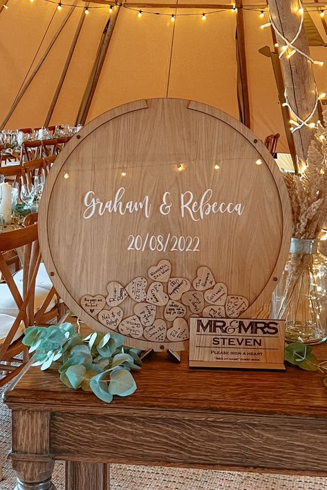 Wooden Guest Book, Personalised Guest Book, Guest Signing, Frame Wedding, Creative Display, Wedding Guest Book Alternatives, Guest Books, Message In A Bottle, Guest Book Alternatives