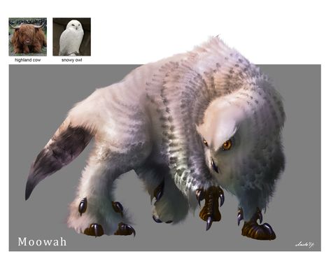 ArtStation - Random Creature Mashup Project #031 - Moowah, Midhat Kapetanovic Faces Anatomy, Animal Mashup, Rolf Armstrong, Mythical Monsters, Anatomy Tutorial, Drawing Faces, Fantasy Beasts, Alien Concept Art, Creature Drawings