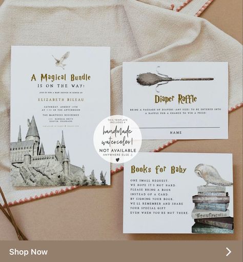 Harry Potter Baby Shower Invitations, Baby Harry Potter, Harry Potter Shower, Coed Baby Shower Invitations, Cumpleaños Harry Potter, Pool Party Birthday Invitations, Harry Potter Baby Shower, Festa Harry Potter, Coed Baby Shower