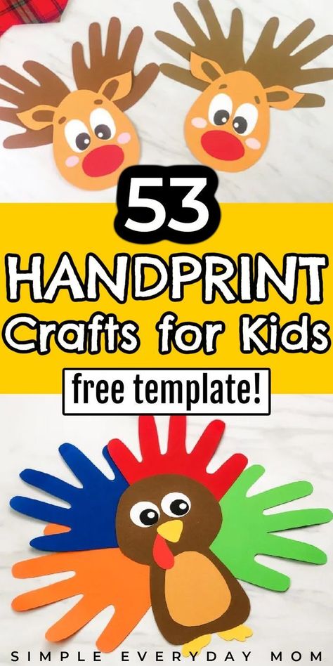 Discover the magic of creativity with "53 Handprint Crafts for Kids: A Timeless Treasure for Kids and Families." This collection is endless fun and cherished memories as it provides an assortment of imaginative handprint craft ideas that are perfect for kids of all ages, from babies and toddlers to preschoolers and beyond. Make this classic art activity today! Handprint Crafts For Kids, Halloween Handprint Crafts, Turkey Handprint Craft, Diy Thanksgiving Crafts, Thanksgiving Crafts For Toddlers, Christmas Handprint Crafts, Turkey Handprint, Easy Thanksgiving Crafts, Turkey Crafts