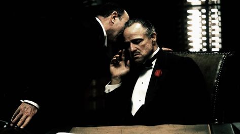 The Godfather Don Corleone The Godfather Movie Scene, Godfather Wallpaper Desktop, Gangsta Movies, The Godfather Wallpaper, Godfather 1, Aesthetic Scenes, Absolute Cinema, Gangster Tattoo, Mafia Wallpaper