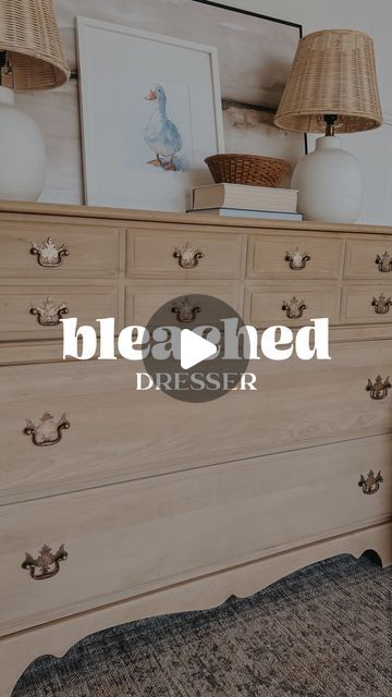 Bleached Furniture Before And After, Furniture Bleaching, Bleached Wood Dresser, Paint Wash Furniture, Blond Furniture, Bleach Furniture, Bleached Furniture, Bleach Wood Furniture, Bleaching Furniture