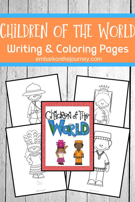 Children Around The World Crafts, Children Around The World Preschool, Around The World Coloring Pages, Different Cultures Around The World, Preschool Around The World Theme, Cultures Around The World, Around The World Activities Preschool, Around The World Theme Preschool, Around The World Preschool Activities