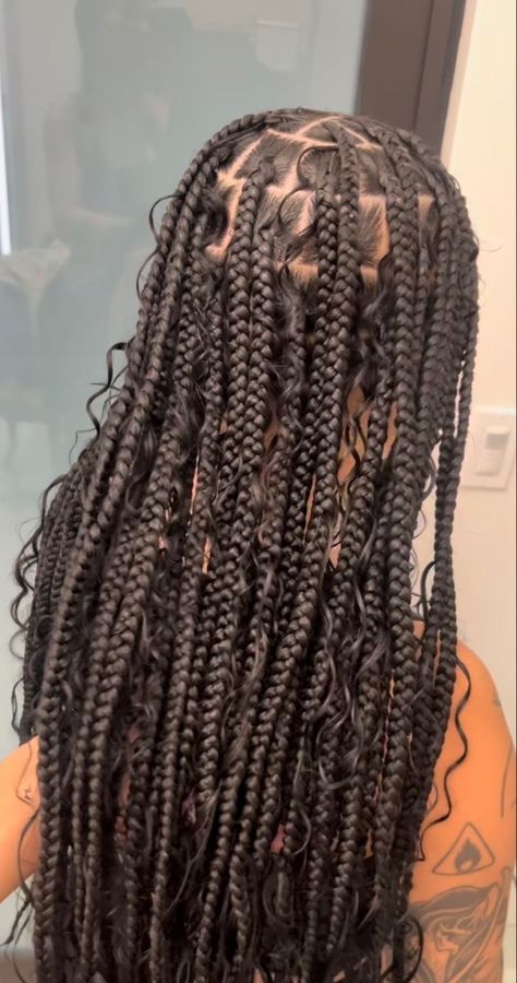 Hobo Braids, Mermaid Braids, Parting Hair, Short Box Braids Hairstyles, Big Box Braids Hairstyles, Goddess Braids Hairstyles, Cute Braided Hairstyles, Cute Curly Hairstyles, Box Braids Hairstyles For Black Women