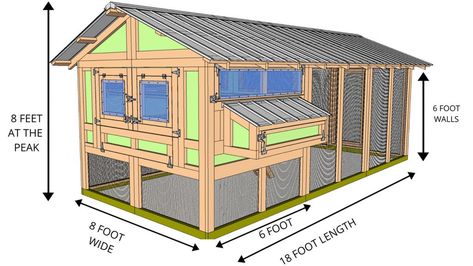 8-Foot Wide American Coop | Carolina Coops Carolina Coop, Chicken Coop Winter, Chicken Coups, Walk In Chicken Coop, Chicken Shed, Chicken Coop Garden, Portable Chicken Coop, Backyard Chicken Coop, Backyard Chicken Coop Plans