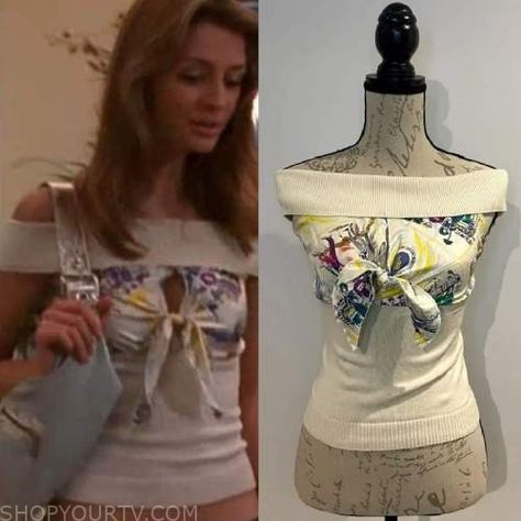 The OC: Season 1 Episode 25 Marissa's Printed Off the Shoulder Top Marisa Cooper Outfits, Marissa The Oc Style, Marissa Cooper Outfits, Marissa Cooper Season 1, Marissa Cooper Icons, The Oc Outfits, The Oc Marissa Cooper, The Oc Fashion Marissa Cooper, The Oc Season 1