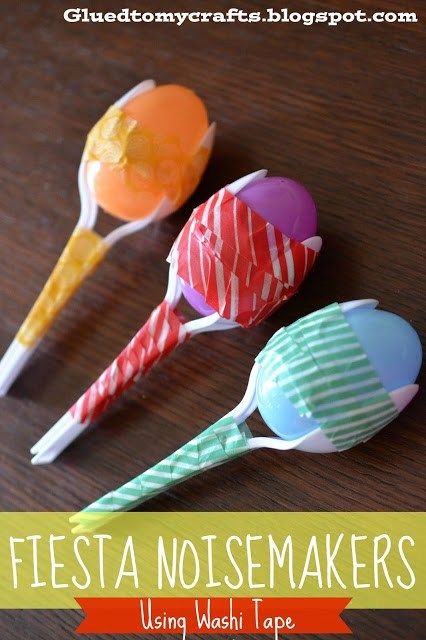 Fiesta Noisemakers – Kid Craft - Upcycled Craft Tutorial - Plastic Easter Egg Noisemaker Hispanic Heritage Month Crafts, Mexico Crafts, New Year's Eve Crafts, Kids New Years Eve, New Year's Eve Activities, Toddler Arts And Crafts, Heritage Crafts, 5 De Mayo, Kid Craft