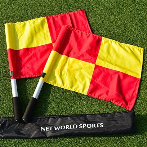 Amazon.com : UEFA Linesman Flags - Pair of Quality Linesman Flags to Bring Your Soccer Club to The Top of The League! [Net World Sports] : Sports & Outdoors Red And Yellow Flag, Gb Flag, Soccer Flags, Black Armband, Soccer Referee, Sports Flags, Best Flags, Ball Pump, Soccer Goal