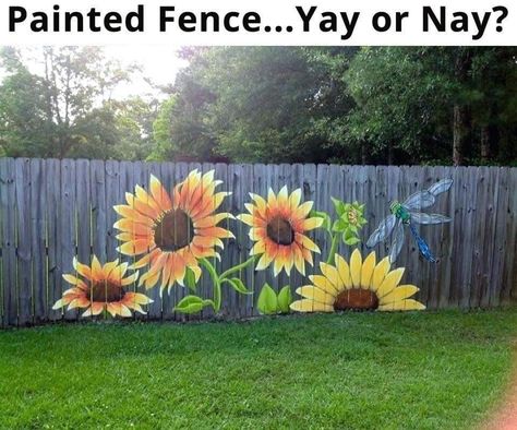 Fence Design Ideas, Privacy Fence, Fence Design, Fence, Sunflower, Design Ideas, Design