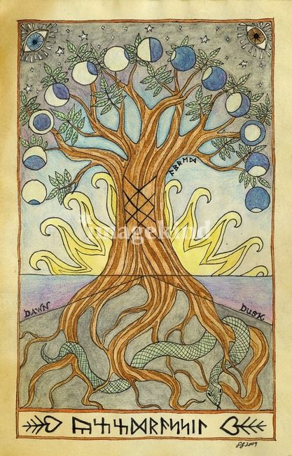 The World Tree with a snake wrapped around the roots. This photo is better fit for _Tiger's Quest_. Yggdrasil Tree, Norse Myth, Tree Of Life Art, Sacred Tree, Norse Vikings, Celtic Art, The Tree Of Life, Castle Rock, Norse Mythology