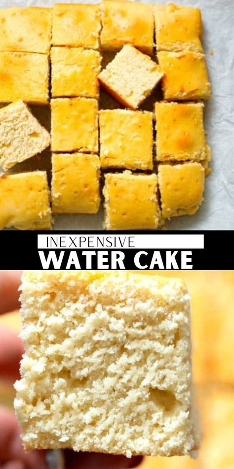 Box Cake Without Eggs, One Egg Cake Recipe, Water Cake Recipe, Cake Recipes Without Milk, Cakes Without Butter, Water Cake, 2 Ingredient Desserts, Cake Recipes Without Eggs, 3 Ingredient Cakes