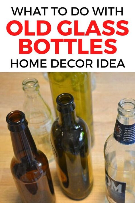 Wondering what to do with old glass bottles? Repurpose them into planters with this DIY idea. This cheap and easy planter is a fun way to recycle old glass bottles in your home decor or garden. #diy #planter #repurpose Old Glass Bottles, Planter Project, Diy Planter, Lemon Candle, Easy Diy Decor, Glass Bottle Diy, Diy Porch, Ways To Recycle, Average Person