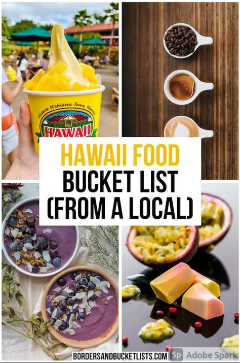 Must-Try foods in Hawaii. #homeworldfurniture #hawaii #furniture #hawaiistagram #supportlocal #home #hawaii #food #foodie #musttry #local #oahu Best Restaurants In Kona Hawaii, Honulolo Hawaii Things To Do, Best Hawaii Vacation, Best Places To Eat In Oahu Hawaii, Best Places To Eat In Kona Hawaii, Best Food Oahu, Honolulu Bucket List, Where To Eat In Oahu, Best Restaurants Big Island Hawaii