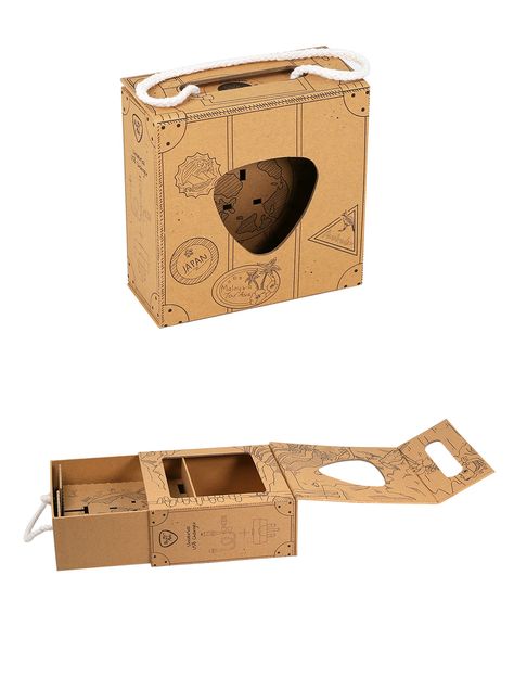 ECO material kraft package box with rope handle . book shaped magnetic closure . Cut out window to see products clear . Magnet Packaging, Interactive Packaging, Environmental Packaging, Mailer Box Design, Kraft Box Packaging, Shoe Box Design, Modern Packaging Design, Kids Packaging, Kraft Packaging