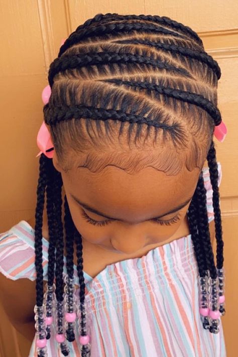 Kiddies Hairstyles with Beads Cute Hairstyles For Lil Kids, Kid Braided Hairstyles Black, Girl Braided Hairstyles Kids Black, Toddler Hair Braiding Styles, Black Kid Hairstyles Braids, Black Lil Girl Hairstyles, Girl Braids Hairstyles Kids Black Little, Cute Hairstyles For Toddlers Black, Braids For Black Kids Girl Hairstyles