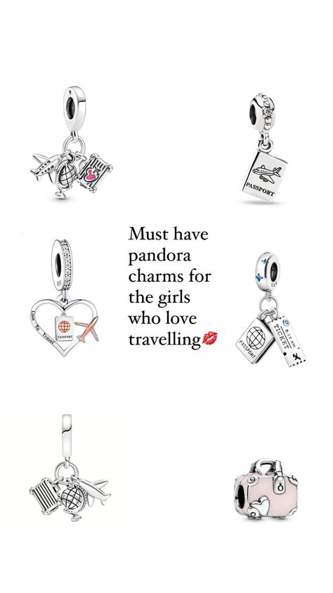 Pandora
Charms Cutest Pandora Charms, Aesthetic Pandora Charms, Matching Pandora Charms, Pandora Charms Aesthetic, Best Friend Pandora Charm, Aesthetic Passport, Pandora Travel Charms, Pandora Travel, Dream Products