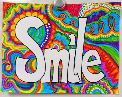 Expressive Word Art (3rd) Name Art Projects, Word Art Drawings, Word Drawings, 5th Grade Art, Astuces Diy, Colors Art, Art Masters, Elementary Art, Name Art