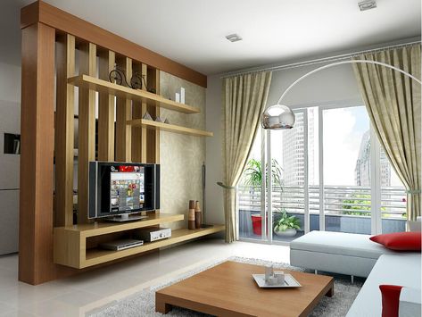 40 Beautiful Partition Wall Ideas - Engineering Discoveries Modern Room Partitions, Modern Partition, Modern Partition Walls, Room Partition Wall, درج السلم, Wall Partition Design, Living Room Divider, Tv Unit Interior Design, Living Room Tv Unit Designs