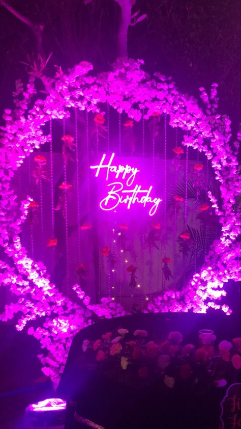 Happy Birthday Aesthetic Photos, Purple Birthday Aesthetic, Birthday Flowers Aesthetic, Aesthetic Happy Birthday, Lisa Birthday, Neon Sign Aesthetic, Happy Birthday Neon Sign, Happy Birthday Flowers, Purple Happy Birthday