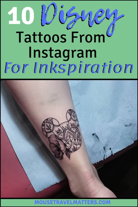 10 Disney Tattoos From Instagram For Inkspiration Monorail Tattoo, Fate Tattoo, Disney Maternity, Geometric Tattoo Design, World Tattoo, Disney World Planning, Disney Life, Disney Home, Pattern Tattoo