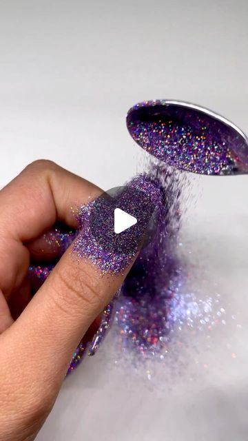 NAIL ART ☁️ on Instagram: "Obsessed with this glitter from @ elenailedit on TT😍  #thecolorviolet #nails #purplenails #art #holo #glitternails" Purple Nails Gold Glitter, Purple Glitter Nails, Makeup Video, Purple Glitter, Purple Nails, Gold Nails, David Beckham, Glitter Nails, Gold Glitter