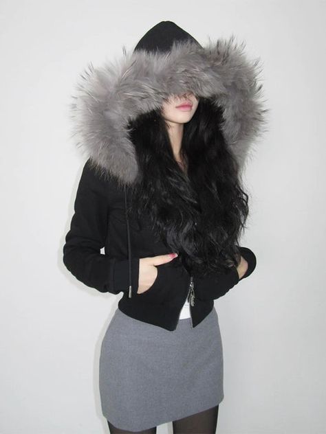 New releases – Geextric Fur Hoodie Outfit, Thrift Haul, Winter Suit, Fur Hoodie, Hoodie Outfit, New Releases, Grunge Aesthetic, Stay Warm, Shirt Jacket