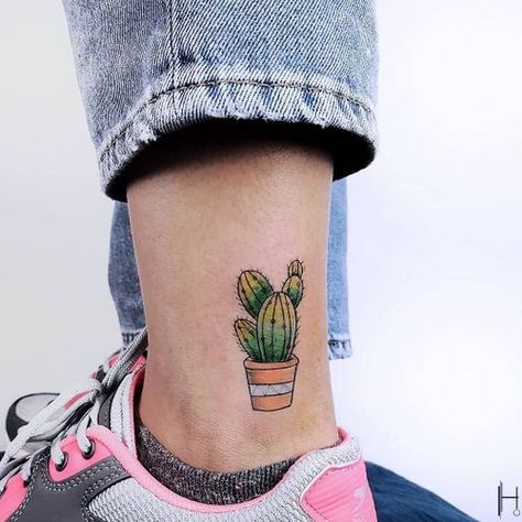 Tattoo uploaded by Tattoodo • Tattoo by Hakan Adik #HakanAdik #cactustattoos #cactus #desert #plant #nature #illustrative #color • 831030 • Tattoodo Potted Cactus Tattoo, Pot Tattoo, Cactus Tattoos, Flower Tattoo Meanings, Cactus Tattoo, Rose Tattoos For Men, Men's Small Tattoo, Mushroom Tattoos, Explore Tattoo