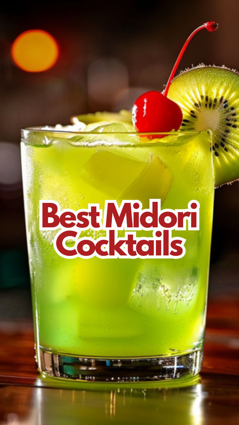 Best Midori Cocktails Cocktails With Midori, Midori Drinks Recipes, Midori Cocktails Recipes, Ex Boyfriend Themed Cocktails, Midori Sour Recipe, Bacardi Drinks, Midori Drinks, Midori Cocktails, Ginger Ale Drinks