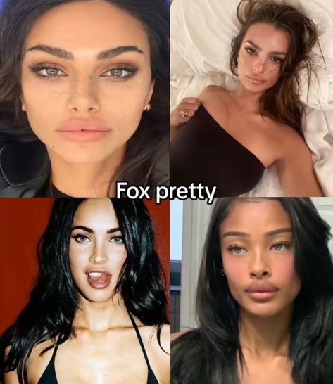 Fox Beauty Aesthetic, Fox Beauty Face, Animal Pretty Face Types, Fox Pretty Face, Cat Beauty Face Type, Fox Pretty, Fox Beauty, Movies To Watch Teenagers, Rhinestone Makeup