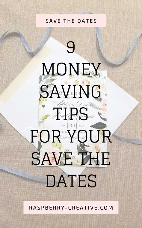 Planning your wedding is expensive and time consuming so saving money on your wedding anywhere possible is a must.  Check out 9 easy was to save money on your save the dates and start your wedding planning off right! #savethedates