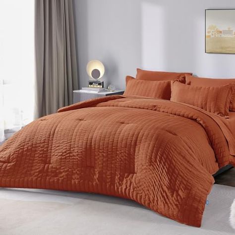 Orange Bed, Grey Bedroom Set, Taupe Bedding, Orange Comforter, Full Size Comforter Sets, Full Size Comforter, King Size Comforter Sets, King Size Comforters, Bed Comforter Sets