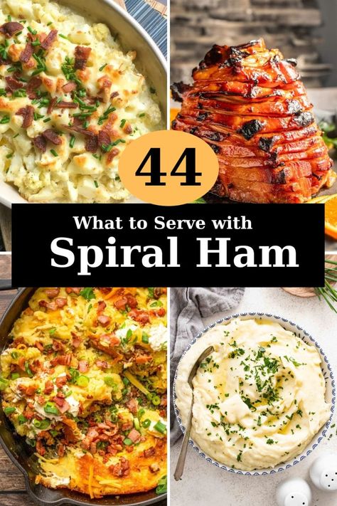 What to Serve With Spiral Ham: 44 Best Side Dishes - Simply Meat Smoking Roast Ham Sides, Honey Ham Side Dishes, Ham Buffet Menu Parties Food, Smoked Ham Side Dishes, Sides To Go With Ham Dinner, Side Dishes To Serve With Ham, Sides For Smoked Ham, Pineapple Side Dish For Ham, Ham Sides Christmas