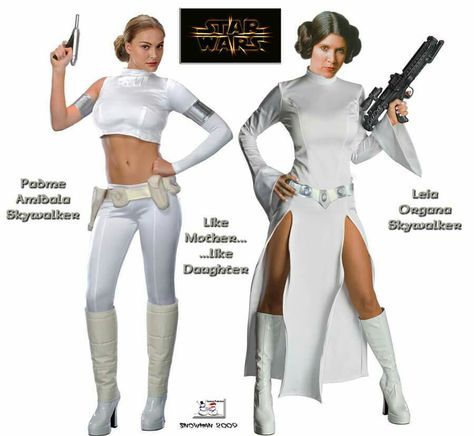 Padme And Leia Costume, Star Wars Leia Costume, Fantasia Star Wars, Star Wars Padme Outfits, Starwars Costumes Women, Princess Padme, Padme Star Wars, Padme Outfits, Natalie Portman Star Wars