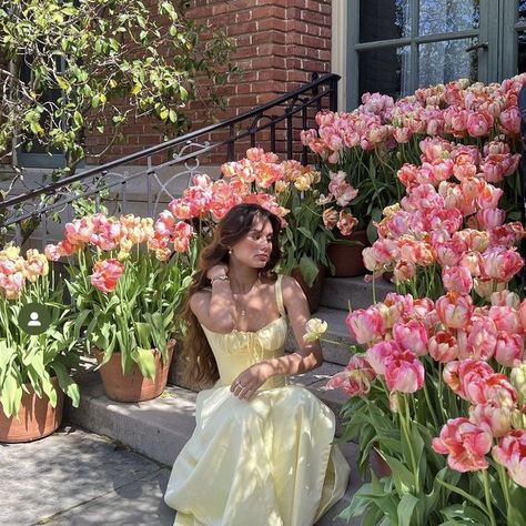 Harriet Kilpatrick, Spring Aesthetic, Spring Vibes, Pink Tulips, How To Pose, Happy Place, Summer Aesthetic, Summer Girls, Photo Inspiration