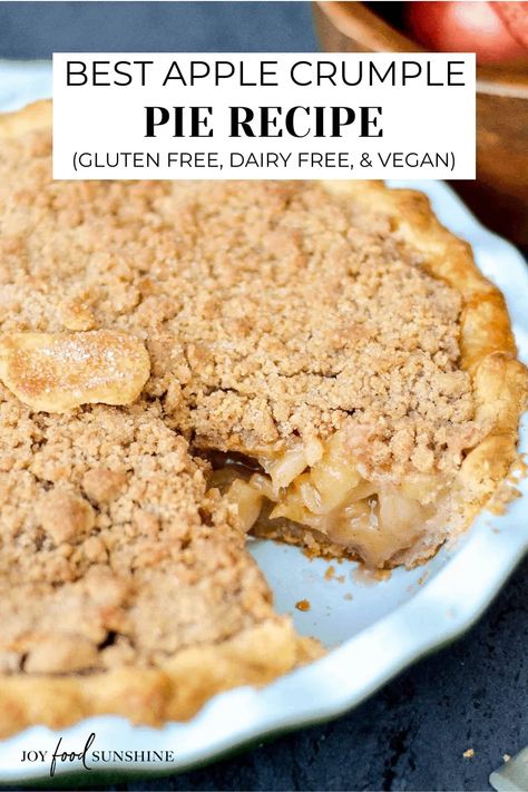 Best Gluten Free Apple Pie, Gluten Dairy Free Apple Pie, Gf Apple Crumble Pie, Apple Pie Recipe Gluten Free, Apple Pie Vegan Recipe, Apple Pie Recipe Vegan, Gluten Free Apple Crumble Pie, Gf Apple Pie Recipe, Vegan Thanksgiving Pie Recipes