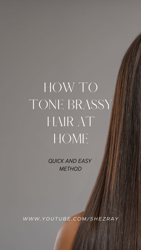 From brassy to ashy! Watch this quick and easy method to tone brassy hair at home using the rinsage method. #haircolorhacks #tonehair #hairtoner #haircolor #rinsage #rinsagemethod #rinsagetechnique #ashybrown #ashbrownhair #balayage Toning Hair At Home, Tone Brassy Hair, Tone Hair At Home, Brassy Hair, Ash Brown Hair, Hair Toner, Beauty Tips For Hair, Tone Hair, My Hair