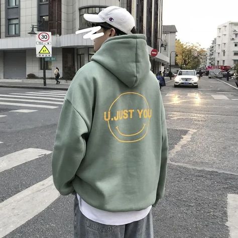 Oversized Hoodie Men, Printed Hoodie Men, Streetwear Korean, Solid Color Sweater, Hoodie Streetwear, Merch Ideas, Hooded Sweatshirt Men, Hoodie Men, Mens Hooded