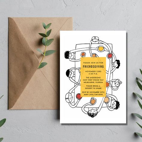 Friends Giving Invite, New Years Invitation, Dinner Party Poster, Thanksgiving Dinner Invitations, New Year Party Invite, Friendsgiving Invitations, Dinner Party Invite, Thanksgiving Invite, Friendsgiving Dinner Party