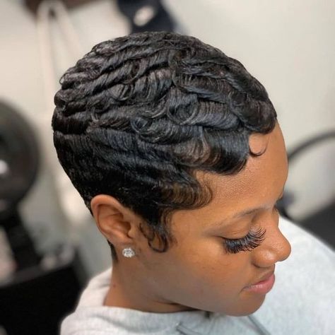 Finger Waves Short Hair, Relaxed Hairstyles, Short Relaxed Hairstyles, Black Hair Short, Black Women Short Hairstyles, Black Hair Short Cuts, Hair Short Cuts, Natural Hair Short Cuts, Short Hair Images