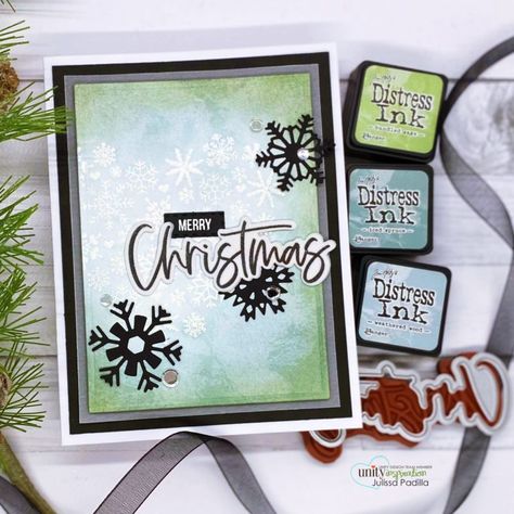 Heart of Christmas - Unity Blog Masculine Colors, Company Christmas Cards, Unity Stamp Company, Gina K, Unity Stamps, Black Licorice, Luxury Card, New Heart, Embossing Powder