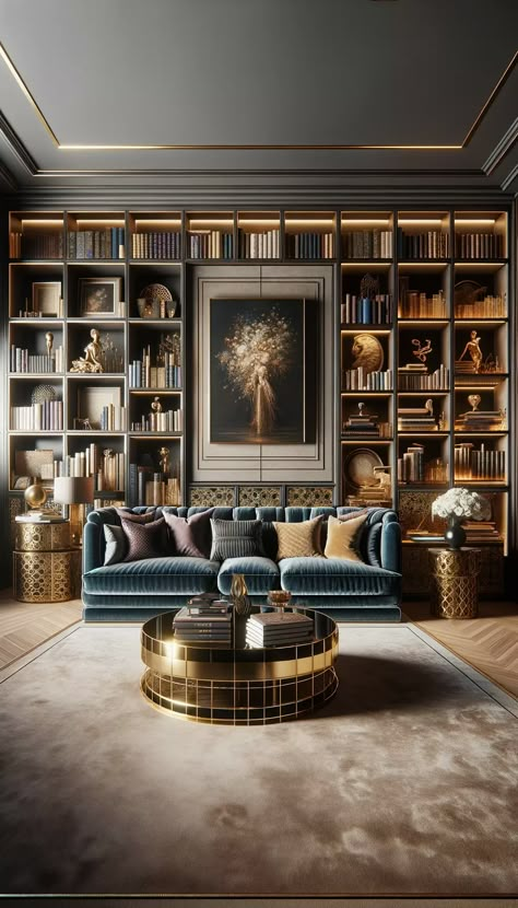 21 Creative Bookshelf Decorating Ideas to Elevate Your Space 📚✨ Easy Bookshelf, Ceiling Bookshelf, Luxury Home Library, Bookshelf Decorating Ideas, Colonial Home Interior, Luxury Bookcase, Minimalist Bookshelves, Monochromatic Decor, Home Library Rooms